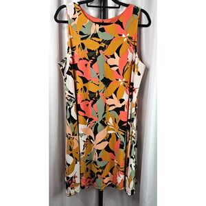 NWOT Anne Klein Dress Size 16 Sleeveless Floral Easy Care Stretch $119 New Lined